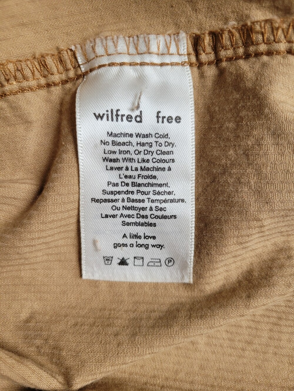 Wilfred Free Aritzia Corduroy Button Down A-Line Mini Skirt Brown Size 8 - Picture 6 of 7